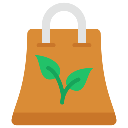 Image sac avec motif de feuilles vertes