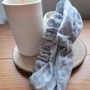 Accessoire pour cheveux bandeau en coton motifs kikko bleus